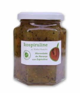 Bote de mermelada de naranja con espirulina - 250g