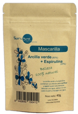 Mascarilla de arcilla verde con espirulina